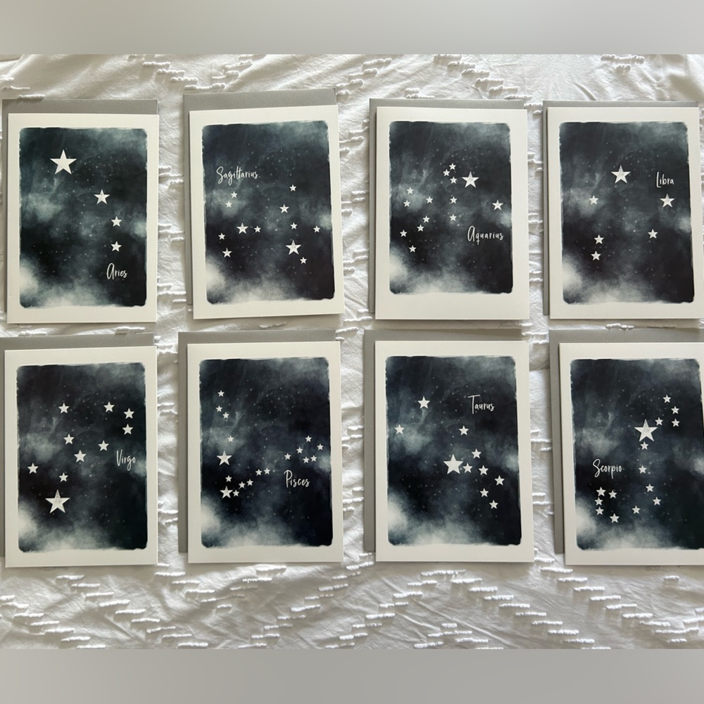 Blank zodiac cards